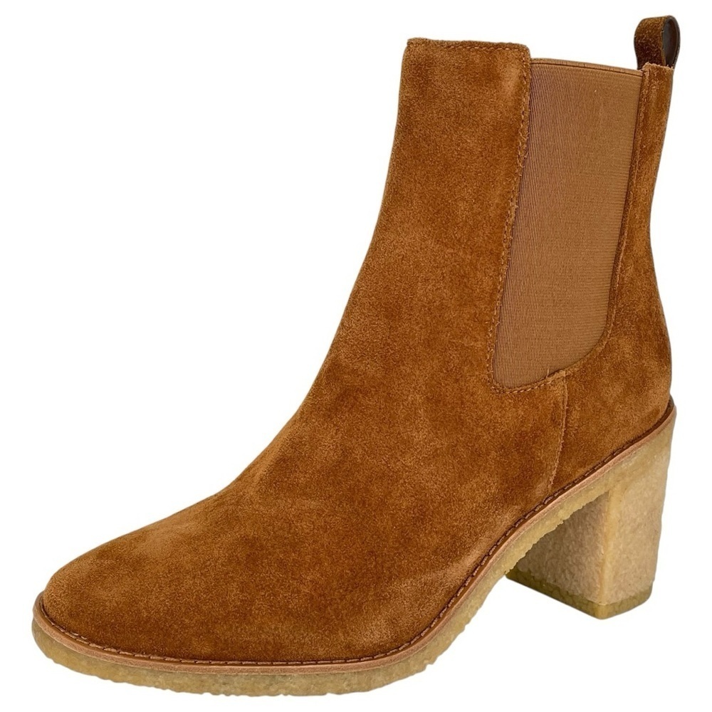 Lauren Ralph Lauren Marianna Tan Suede Leather Womens Ankle Boots Size 9.5M - Picture 2 of 14